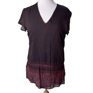 NITYA Embroidered Indian Inspired Blouse 100% Cotton Size 40